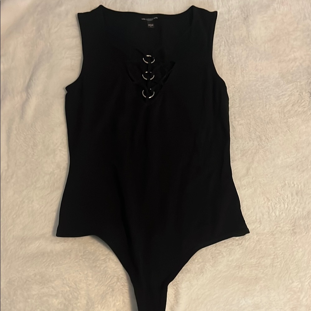 Guess Black Asymmetrical Bodysuit